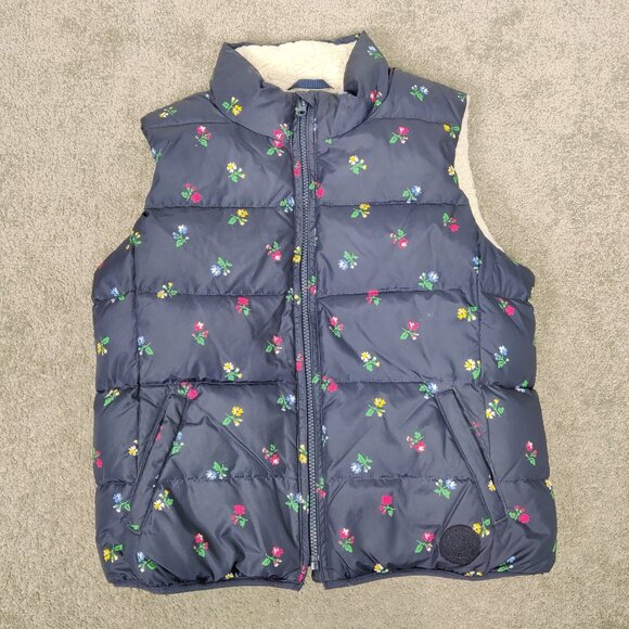 GAP Other - GAP Kids Girls Vest Size XXL Regular Navy Floral Multicolor Quilted Stylish Chic